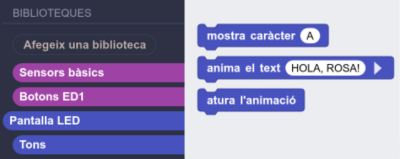 Biblioteques per defecte de la placa ED1